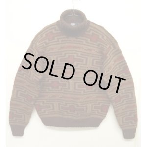 画像: 90'S RALPH LAUREN "HAND KNIT" タートルネック ニット ナバホ柄 (VINTAGE)