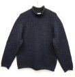 画像1: 90'S J.CREW ウール ロールネックセーター NAVY/CHARCOAL (VINTAGE)