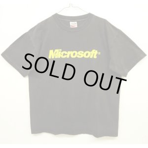 画像: 90'S MICROSOFT シングルステッチ 半袖 Tシャツ BLACK USA製 (VINTAGE)