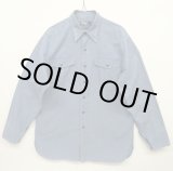 画像: 90'S RALPH LAUREN "TOBIAS WORKSHIRT" シャンブレー マチ付き 長袖 ワークシャツ ブルー (VINTAGE)