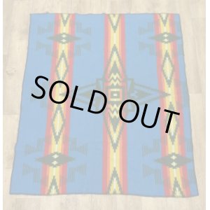 画像: PENDLETON ウールラグ ネイティブ柄 140cm x 125cm USA製 (USED)