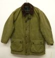 画像1: 90'S BARBOUR 3クレスト 旧タグ "NORTHUMBRIA" 裏地ウール オイルドジャケット OLIVE イングランド製 (VINTAGE)