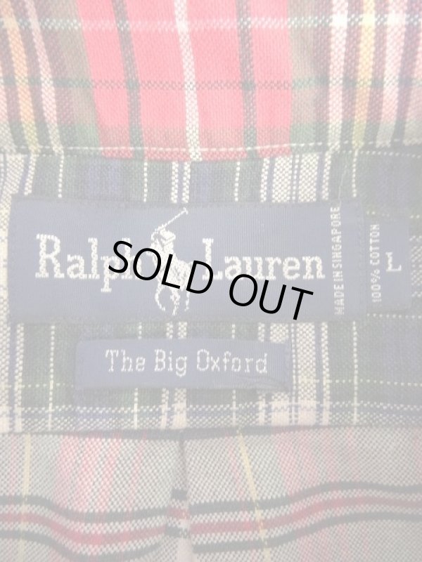 画像2: 90'S RALPH LAUREN "THE BIG OXFORD" オックスフォード BDシャツ クレイジーパターン/チェック柄 (VINTAGE)