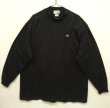 画像1: 80'S CHEMISE LACOSTE モックネック 長袖 Tシャツ ブラック フランス製 (VINTAGE)