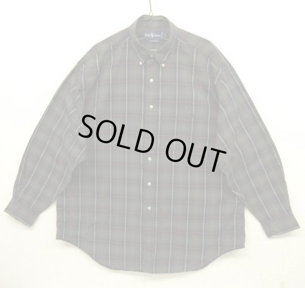 画像1: 90'S RALPH LAUREN "THE BIG SHIRT" ポプリン BDシャツ チェック柄 (VINTAGE)