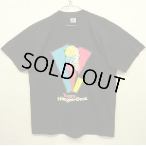 画像: 90'S Haagen-Dazs シングルステッチ 両面プリント 半袖 Tシャツ ブラック USA製 (VINTAGE)