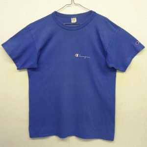 画像: 80'S CHAMPION トリコタグ ロゴプリント 半袖 Tシャツ ブルー USA製 (VINTAGE)