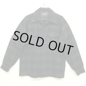 画像: 70'S PENDLETON "BOARD SHIRT" ウール オープンカラーシャツ チェック柄 USA製 (VINTAGE)