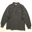 画像1: 80'S CHEMISE LACOSTE 長袖 ポロシャツ チャコール フランス製 (VINTAGE)