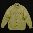 画像1: 90'S RALPH LAUREN ネコ目ボタン ポプリン  長袖 ワークシャツ ベージュ (VINTAGE)