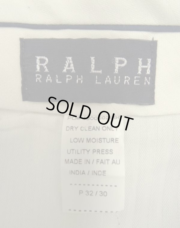 画像2: RALPH LAUREN ウール ツープリーツ スラックス NAVY (USED)