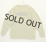 画像: 90'S PATAGONIA 黒タグ オーバルロゴ バックプリント 長袖 Tシャツ ピスタチオ USA製 (VINTAGE)