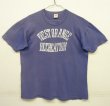 画像1: 70'S RUSSELL ATHLETIC 金タグ シングルステッチ 半袖 Tシャツ ナス紺 USA製 (VINTAGE)