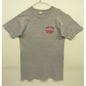 画像: 80'S CHAMPION "WESTSIDE COACHING STAFF" トリコタグ 88/12 Tシャツ 杢グレー USA製 (VINTAGE)