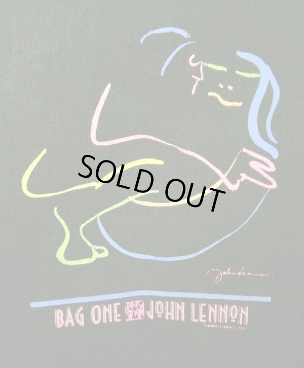 画像3: 90'S JOHN LENNON "BAG ONE ARTS" シングルステッチ Tシャツ ブラック USA製 (VINTAGE)