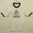 画像1: 80'S BAPTIST CHURCH 染み込みプリント 半袖 リンガーTシャツ ホワイト/ネイビー (VINTAGE)