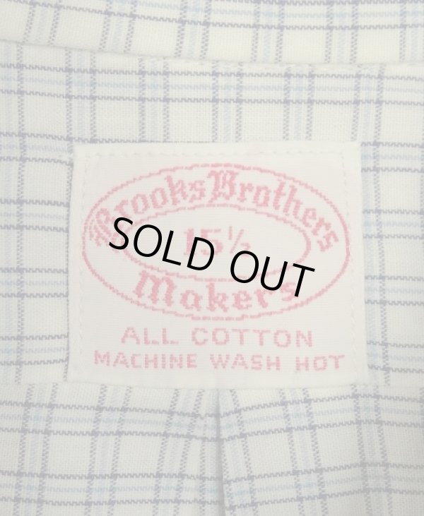 画像2: 70'S BROOKS BROTHERS "MAKERS" 6ボタン オックスフォード 半袖 BDシャツ チェック柄 USA製 (VINTAGE)