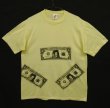 画像1: 80'S ONE DOLLAR BILL 両面プリント シングルステッチ 半袖 Tシャツ イエロー USA製 (VINTAGE)