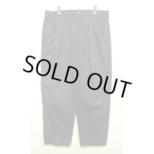 画像: 90'S RALPH LAUREN "POLO CHINO" ツープリーツ チノパンツ ネイビー TALONジップ USA製  (VINTAGE)