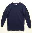 画像1: 80'S MEDALIST-ALLEN A "2LAYER FABRIC" クルーネック 長袖 Tシャツ ネイビー USA製 (VINTAGE)