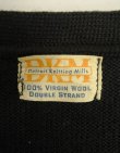 画像2: 50'S DETROIT KNITTING MILLS リブ長 ウール Vネック ニット ブラック (VINTAGE)