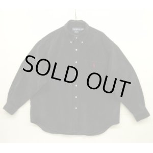 画像: 90'S RALPH LAUREN "BIG SHIRT" コーデュロイ 長袖 BDシャツ ブラック (VINTAGE)