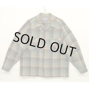 画像: 70'S PENDLETON "BOARD SHIRT" ウール オープンカラーシャツ オンブレチェック USA製 (VINTAGE)