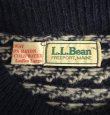 画像2: 70'S LL Bean バーズアイ セーター ネイビー/オフホワイト ノルウェイ製 (VINTAGE)