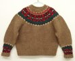 画像1: 90'S GAP "HAND KNIT" ノルディックセーター ブラウン (VINTAGE)