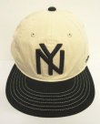 画像2: AMERICAN NEEDLE "NEW YORK BLACK YANKEES" 6パネル ベースボールキャップ アイボリー/ブラック (NEW)