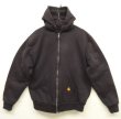 画像1: 00'S CARHARTT 裏地サーマル ヘビーウエイト ジップパーカー ダークネイビー (VINTAGE)