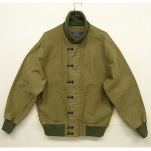 画像: ORVIS コットンピケ フックボタン デッキジャケット カーキ (VINTAGE)