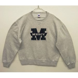 画像: 90'S RUSSELL ATHLETIC "MERCY" 前Vガゼット付き クルーネック スウェットシャツ ヘザーグレー メキシコ製 (VINTAGE)