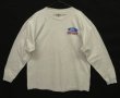 画像1: 90'S FORD "ALORE製ボディ" 染み込みプリント 長袖 Tシャツ グレー USA製 (VINTAGE)