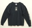 画像1: 90'S RAVEN'S BREW COFFEE by RAY TROLL 袖＆両面プリント 長袖 Tシャツ ブラック (VINTAGE)