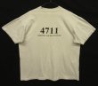 画像4: 90'S 4711 シングルステッチ 両面プリント 半袖 Tシャツ ホワイト USA製 (VINTAGE)