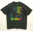 画像1: 90'S BOB MARLEY 両面プリント シングルステッチ 半袖 Tシャツ ブラック USA製 (VINTAGE)