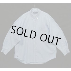 画像: 90'S RALPH LAUREN "THE BIG SHIRT" 裾ロゴ刺繍 シャンブレー BDシャツ ブルー (VINTAGE)