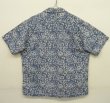 画像3: 90'S RALPH LAUREN "CALDWELL" コットン 半袖 オープンカラーシャツ インディゴベース/フローラル柄 (VINTAGE)