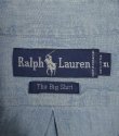 画像2: 90'S RALPH LAUREN "THE BIG SHIRT" 裾ロゴ刺繍 シャンブレー BDシャツ ブルー (VINTAGE)