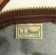 画像2: 80'S LL Bean デニム/レザー ダッフルバッグ インディゴ/オリーブ USA製 (VINTAGE)