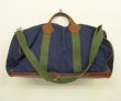 画像5: 80'S LL Bean キャンバス/レザー ダッフルバッグ ネイビー/オリーブ USA製 (VINTAGE)