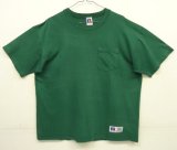 画像: 90'S RUSSELL ATHLETIC "HIGH COTTON" ポケット付き 半袖 Tシャツ グリーン USA製 (VINTAGE)