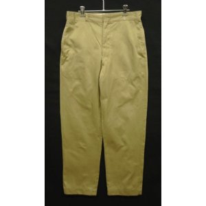 画像: 70'S アメリカ軍 US ARMY コットン100% チノパンツ SCOVILL製ブラスジップ W33L33 (VINTAGE)