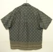 画像3: 90'S PERRY ELLIS シルク/リネン 半袖 オープンカラーシャツ チャコールベース/総柄 (VINTAGE)