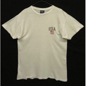 画像: 90'S RALPH LAUREN シングルステッチ 半袖 Tシャツ ホワイト USA製 (VINTAGE)