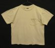 画像1: 70'S ANVIL シングルステッチ 耳付きポケット 半袖 Tシャツ ベージュ USA製 (VINTAGE)