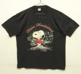 画像: 70'S SNOOPY "ARTEX製" シングルステッチ 半袖 Tシャツ ブラック USA製 (VINTAGE)