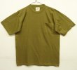 画像1: 80'S SMILE WITH STYLE シングルステッチ ポケット付き 半袖 Tシャツ カーキ パキスタン製 (DEADSTOCK)