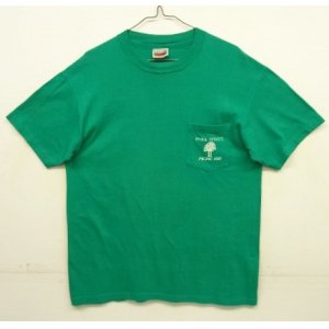 画像: 80'S PARK TYATT "HANES製" シングルステッチ ポケット付き 半袖 Tシャツ グリーン USA製 (VINTAGE)